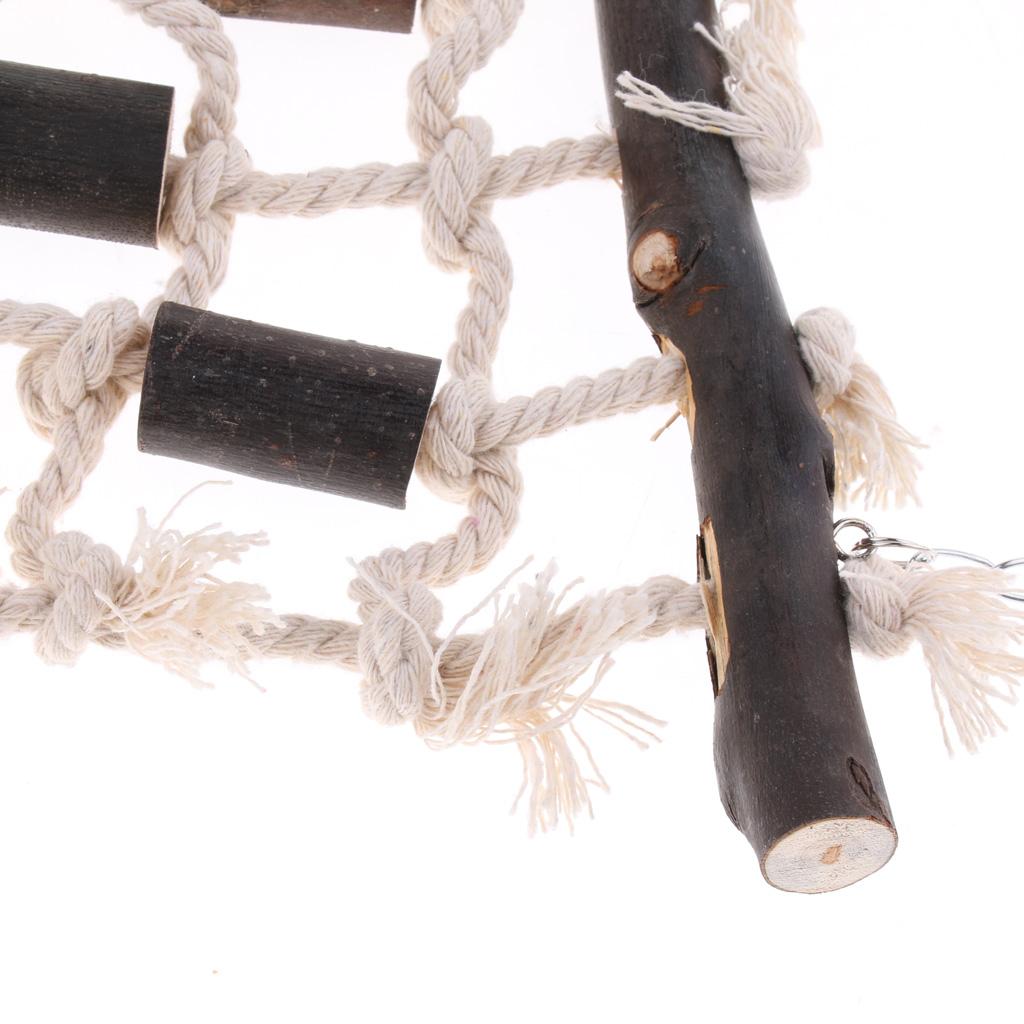 Parrot Bird Swing Chew Rope Hammock Hanging Cage Toys Pet Activity Toy
