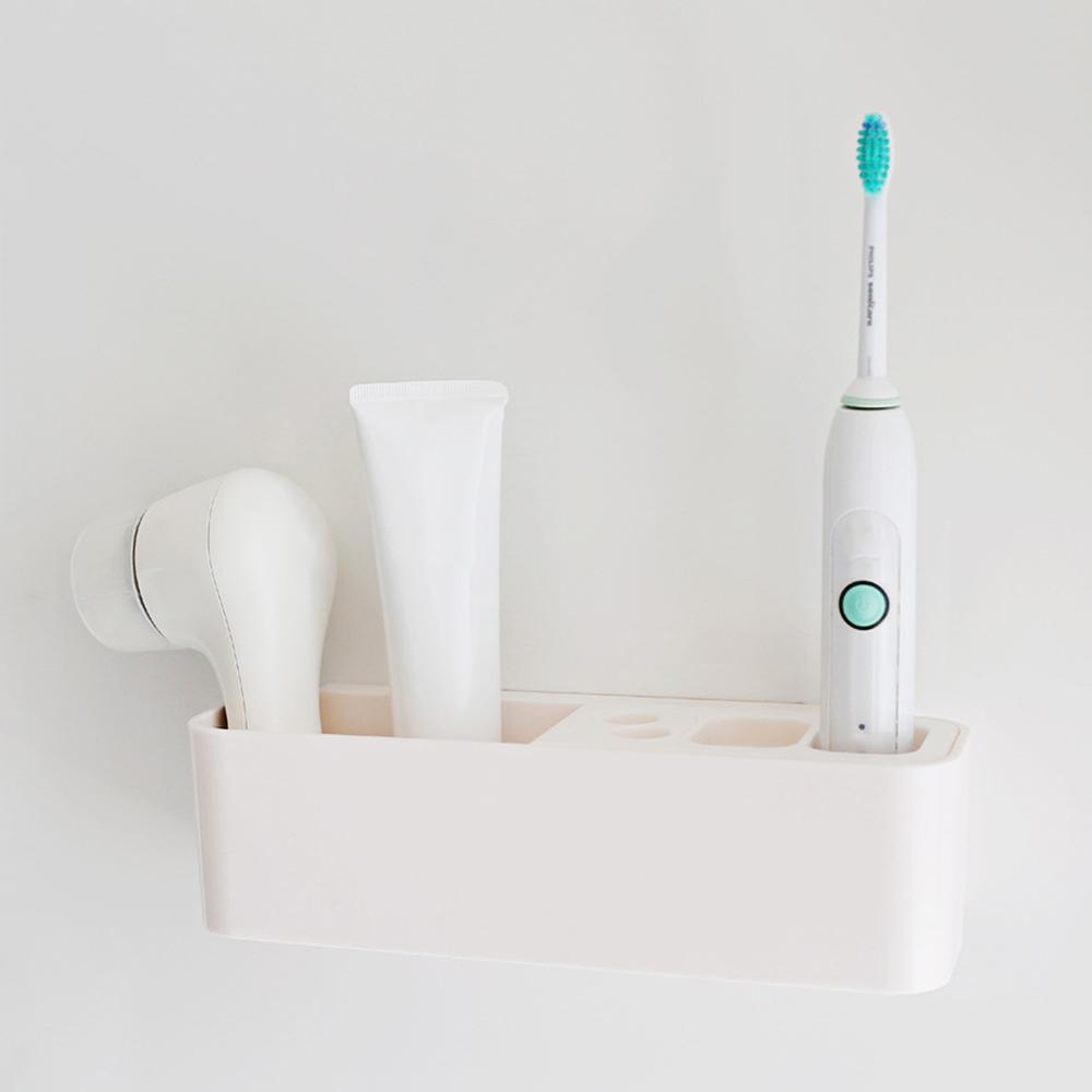 Giá đỡ bàn chải đánh răng, có rãnh thoát nước, có mặt dính phía sau siêu tiện lợi