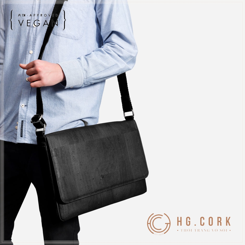 Túi Xách Nam Công Sở Cao Cấp - HGcork Corkor CK148 – Messenger Bag Cỡ Lớn - Hàng Chính Hãng, Sản Xuất Tại Bồ Đào Nha