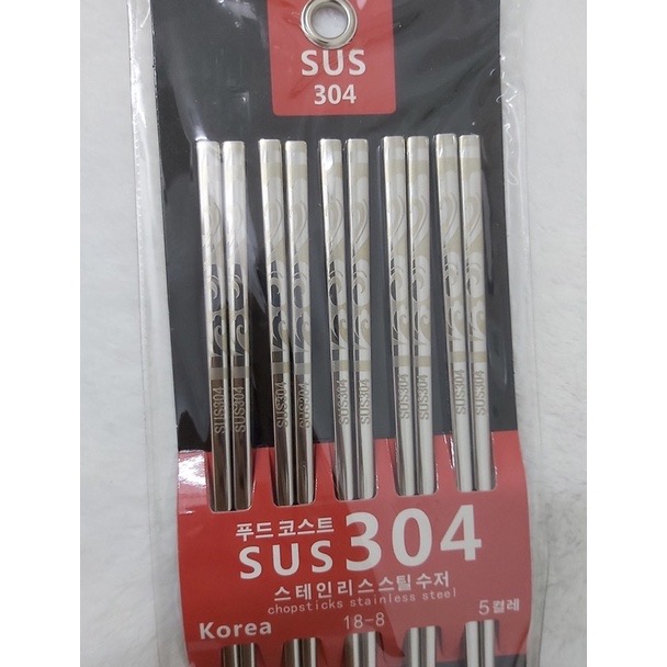 5đôi đũa inox cán vuông dày dặn