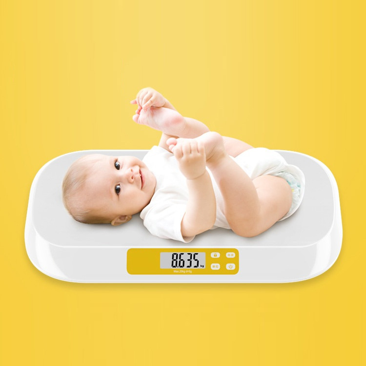 Cân sức khỏe trẻ sơ sinh phím cảm ứng tối đa 20kg chắc chắn, màn hình hiển thị rõ ràng