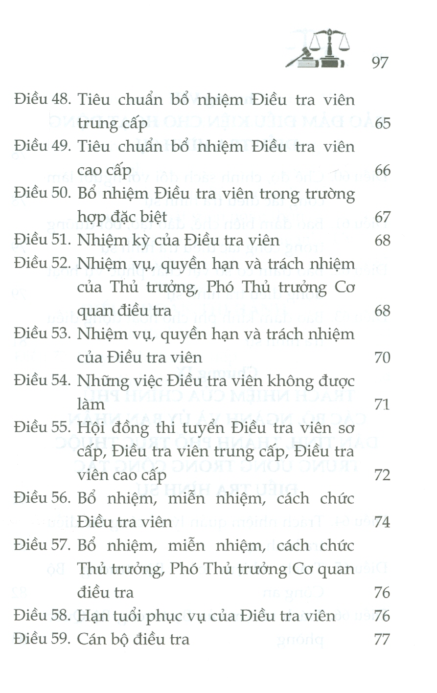 Luật Tổ Chức Cơ Quan Điều Tra Hình Sự