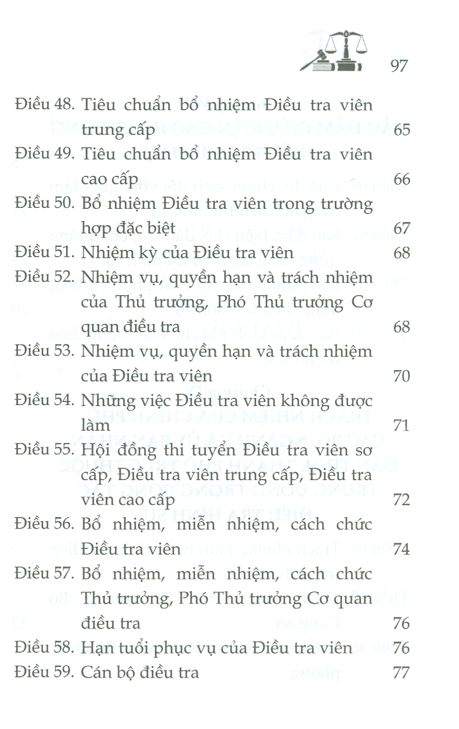 Luật Tổ Chức Cơ Quan Điều Tra Hình Sự (Được Sửa Đổi, Bổ Sung Năm 2021)