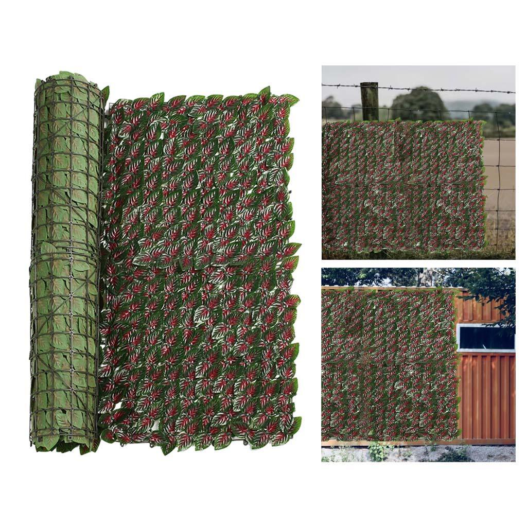 Patio 19.69''x118.11'' inches Faux Leaf Privacy Fence Screen Artificial Leaf Vine Climbing Gardening Outdoor Backyard Decoration Fence Cover