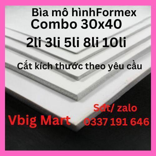 Combo bìa mô hình-Fomex SIÊU TÍCH KIỆM (30*40) 2mm 3mm 4mm 5mm (Bìa làm handmade,2li 3li 4li 5li,2ly 3ly 4ly 5ly,Foam)