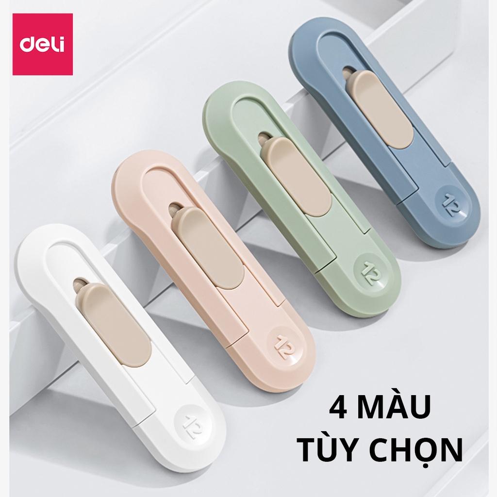 Dao Rọc Giấy Mini Bỏ Túi 25mm Cao Cấp Nusign Deli - Phù Hợp Cắt Xé Dán Thủ Công DIY Bóc Đơn Hàng - NS065