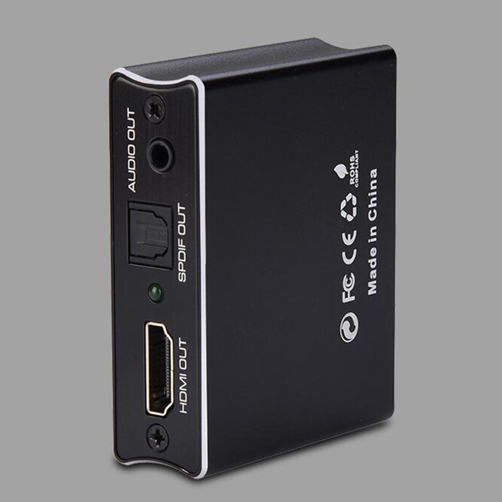 Audio Extractor Optical to 3.5mm Jack Adapter Support for Cinema