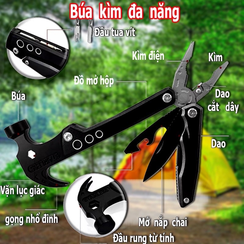 Búa kìm đa năng 14 trong 1 gấp gọn