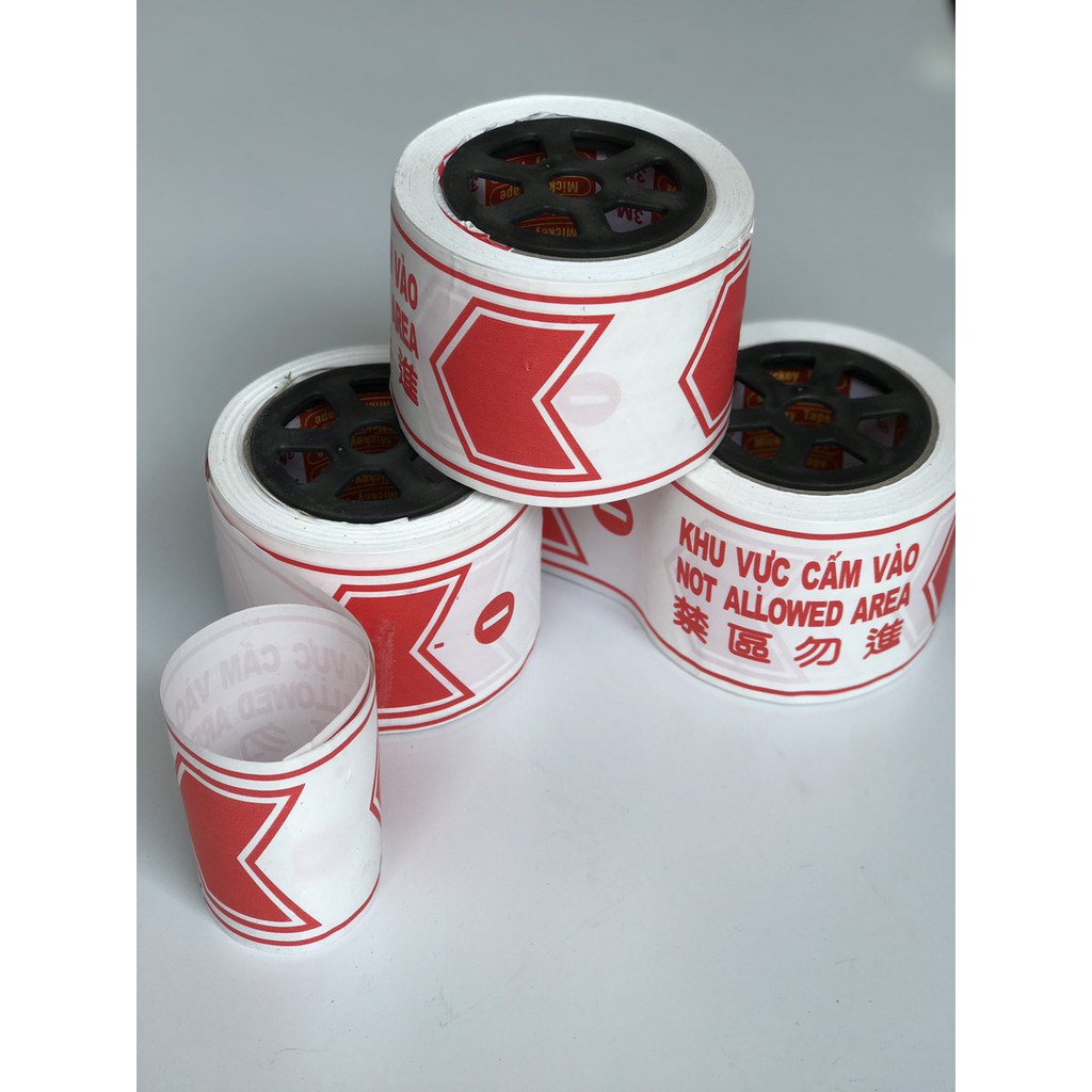 Dây cảnh báo công trình  vàng - đen.