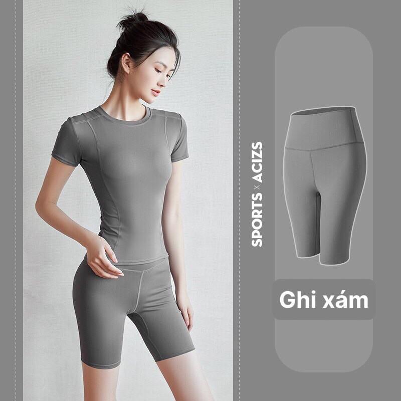 Quần Tập Gym Nữ 2021 Quần Ngắn Gen Bụng Nâng Mông Co Giãn Thấm Hút Mồ Hôi ÔM Body MT5FK