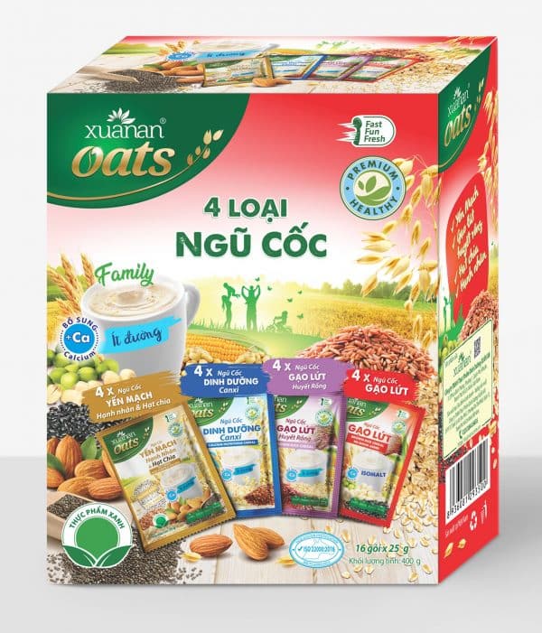 Combo 11 Hộp 4 Loại Ngũ Cốc Xuân An 400G