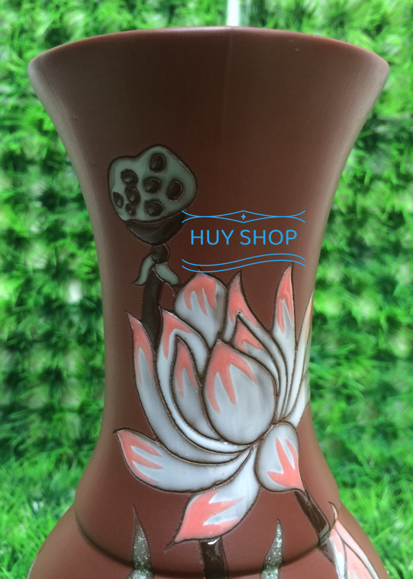 Gốm sứ trang trí cao cấp - Bình HOA SEN số 29