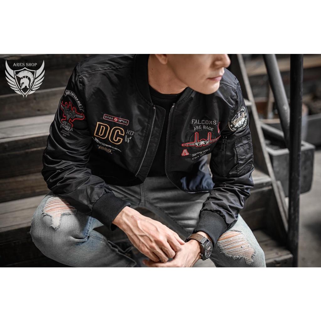 Áo Khoác Bomber basic slimfit chất liệu vải polyester lụa cao cấp sang trọng- ARES SHOP