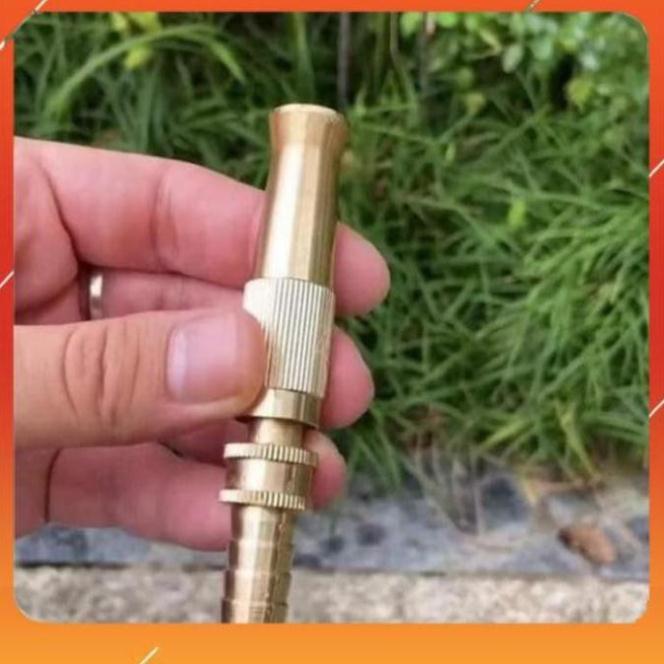 Đầu vòi xịt tăng áp mini Đầu vòi tăng áp đa năng bằng đồng tưới cây rửa xe cực mạnh 206587 tặng đai