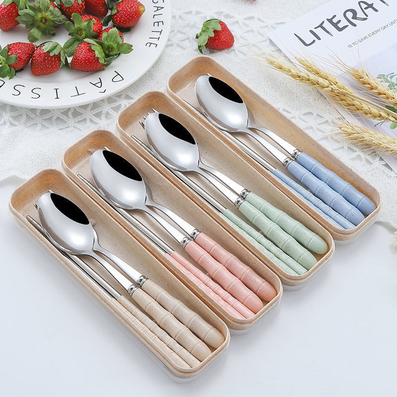 [Bộ 3 món] muỗng, đũa, nĩa lúa mạch HENRYSA - Chính Hãng