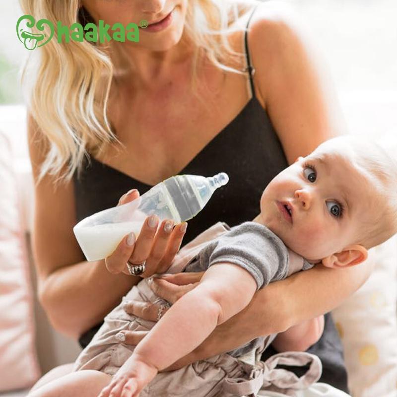 Núm ti thay thế bình thìa ăn dặm 120ml Haakaa. Không chứa BPA, PVC và phthalate
