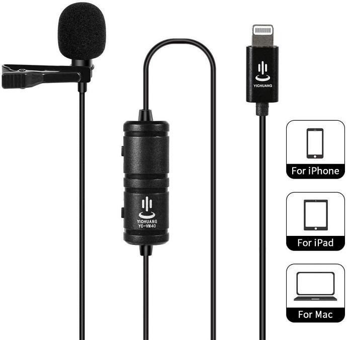 Mic thu âm cho điện thoại iphone cổng Lightning YC-VM40