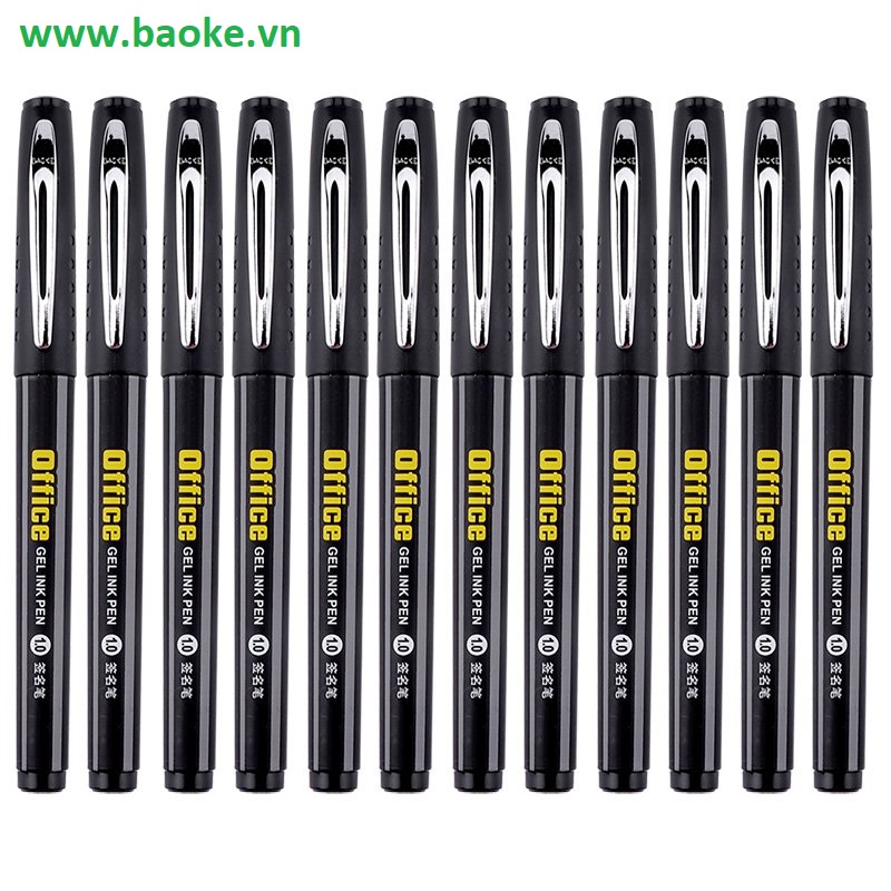 Hộp 12 cây Bút nước Baoke ngòi 1.0mm - PC1048 mực đen