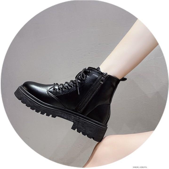 Giày Bốt Martin Phong Cách Retro Thời Trang