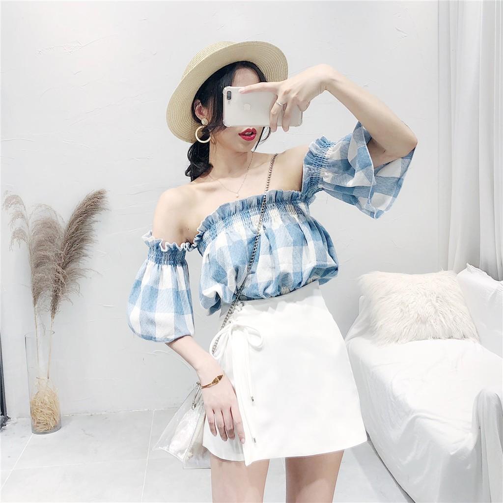 Áo kiểu Hàn Quốc hở vai - Bl001