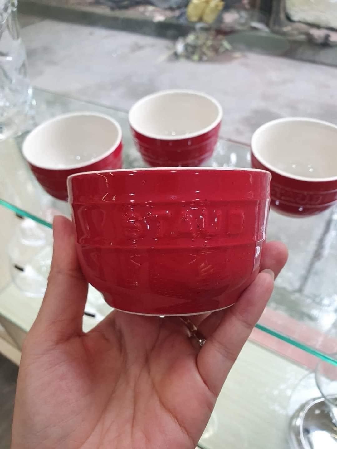 SET 4 BÁT NƯỚC CHẤM, SỮA CHUA, CARAMEN, KEM...STAUB SIZE 9CM 0,2L Hàng chính hãng