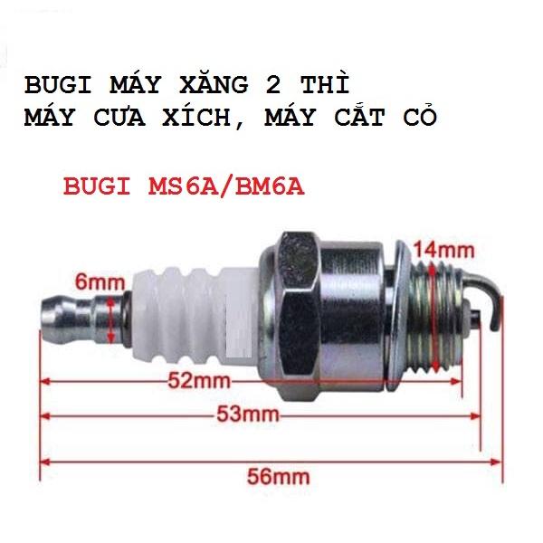 Bugi máy cưa, máy cắt cỏ 2 thì Bugi máy cưa, máy cắt cỏ 2 thì STIHL 070, YT4500 YT5200 YT5600 TD40 CG430 GX35 MS6A, BM6A, CJ8, W20M-U, WS7FMS6A