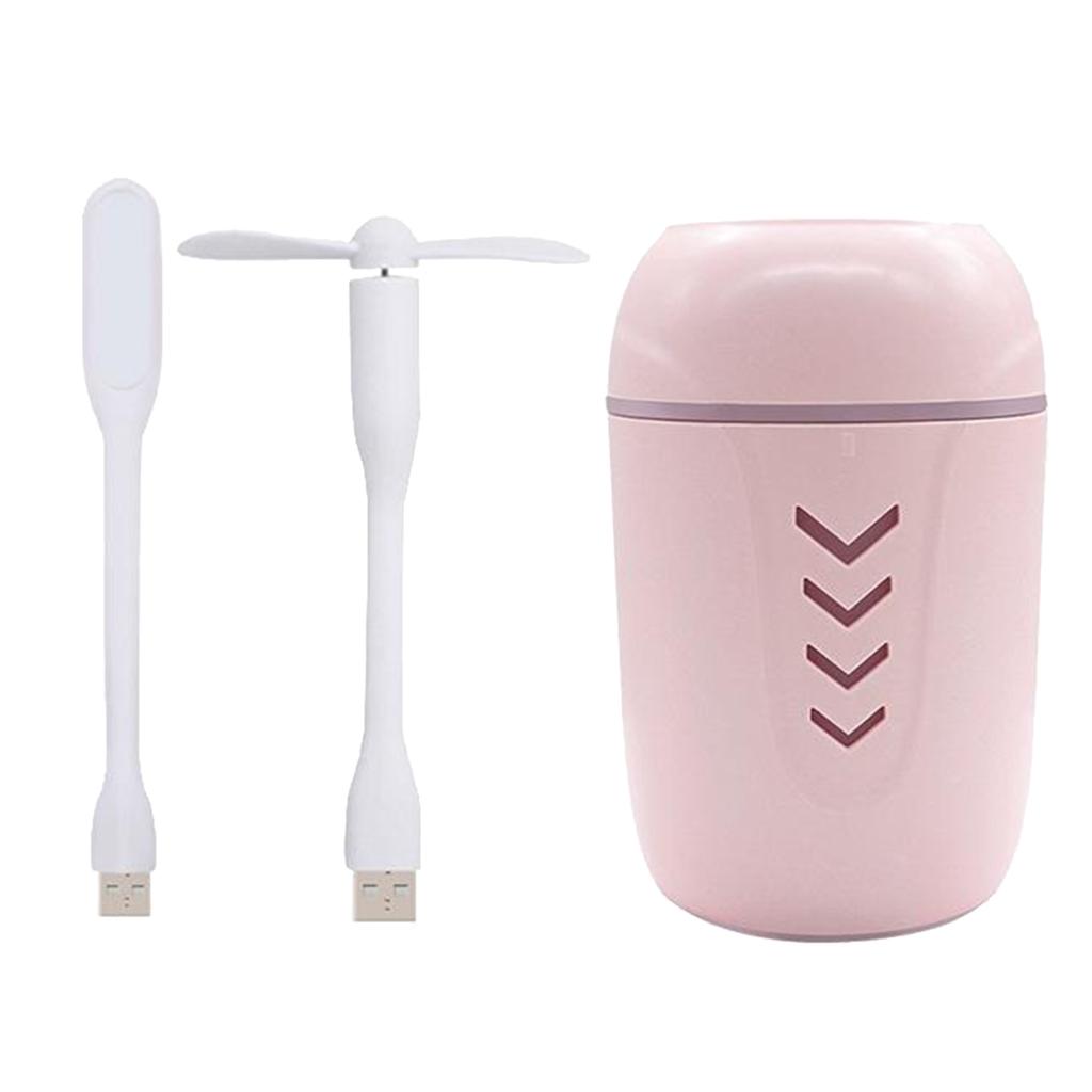 Mini USB Humidifier Small Personal Humidifier with LED Light Super Quiet Portable Desktop Humidifier for Travel Office Car