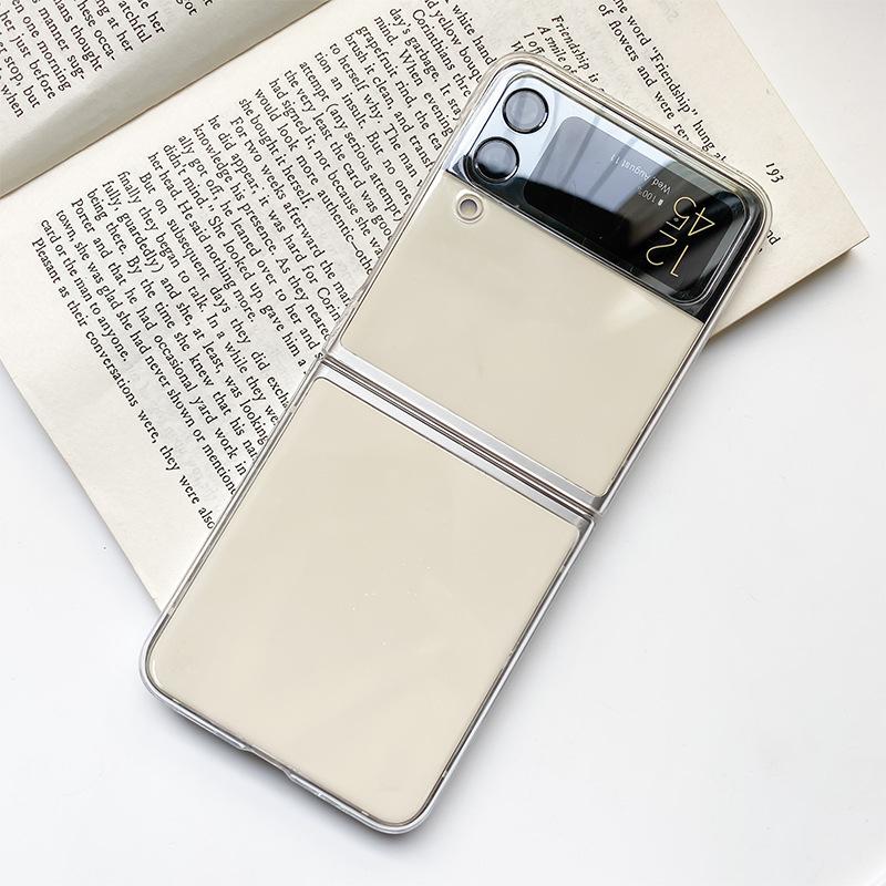 Ốp Lưng Cho Samsung Z Flip 4 / Z Flip 3 Trong Suốt Nhựa Cứng Mỏng - BUM STORE GALAXY CASE