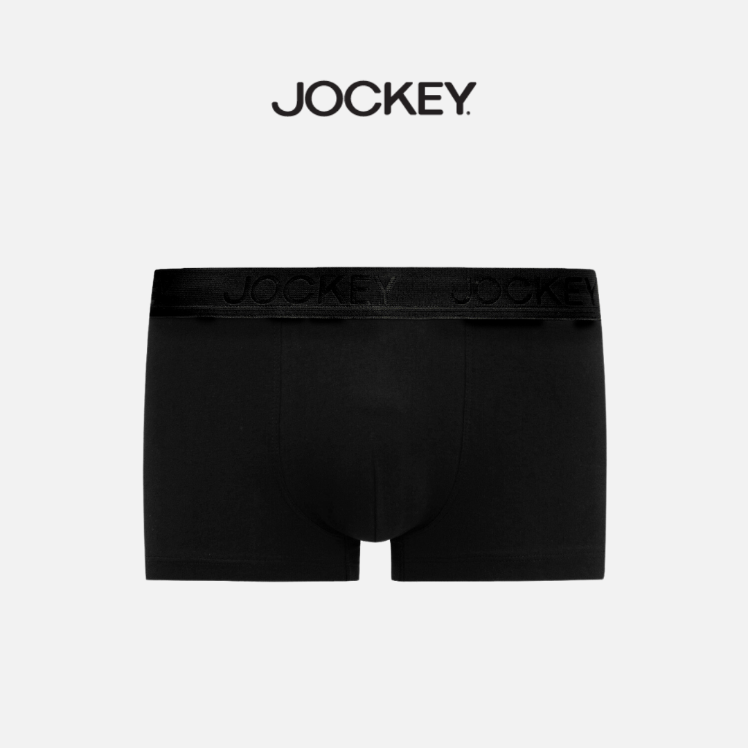 Quần Lót Nam Thun Cotton Jockey Dáng Trunk Boxer Co Giãn Thoải Mái Màu Đen - J1247