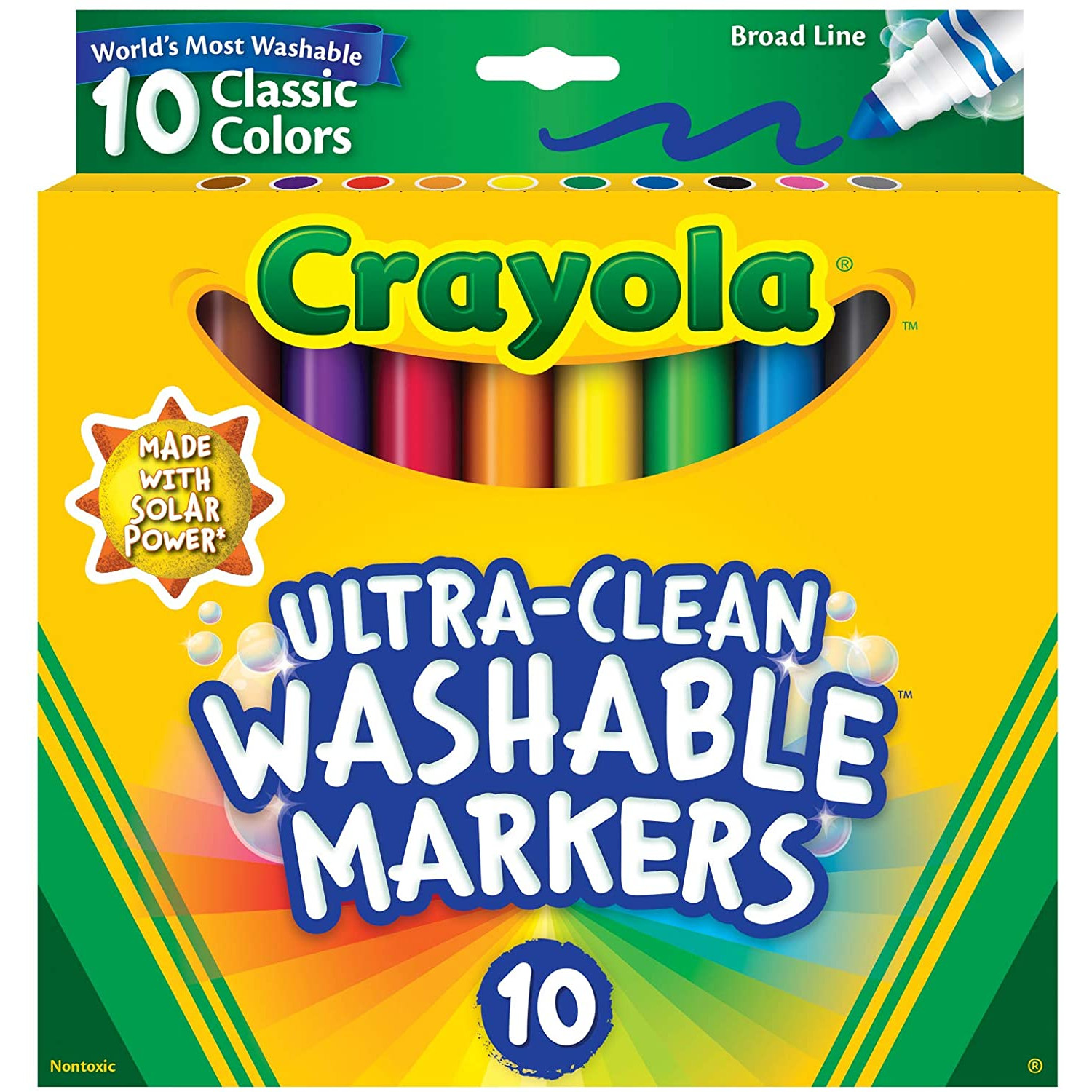 BÚT LÔNG Crayola 10 CÂY TẨY RỬA ĐƯỢC