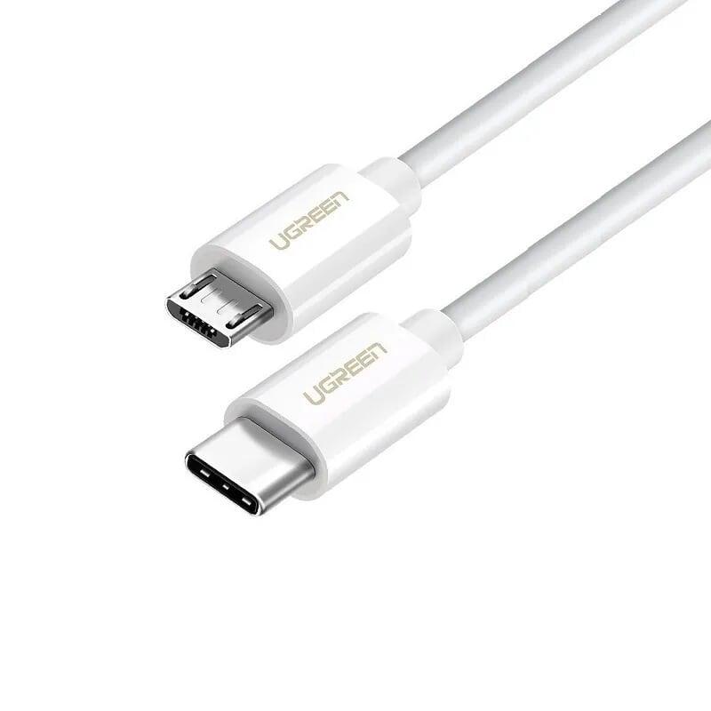 Ugreen UG40419US142TK 1.5M màu trắng Dây USB Type-C sang micro USB - HÀNG CHÍNH HÃNG