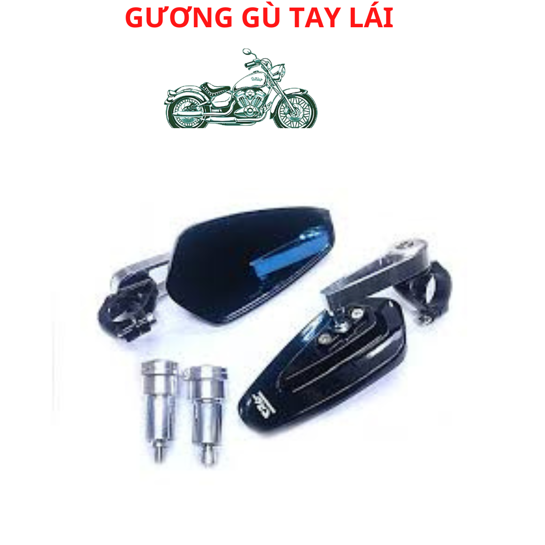 Gương thời trang xe máy, gương gù gắn chân kính có thể xoay gập 360 độ phù hợp láp mọi loại xe