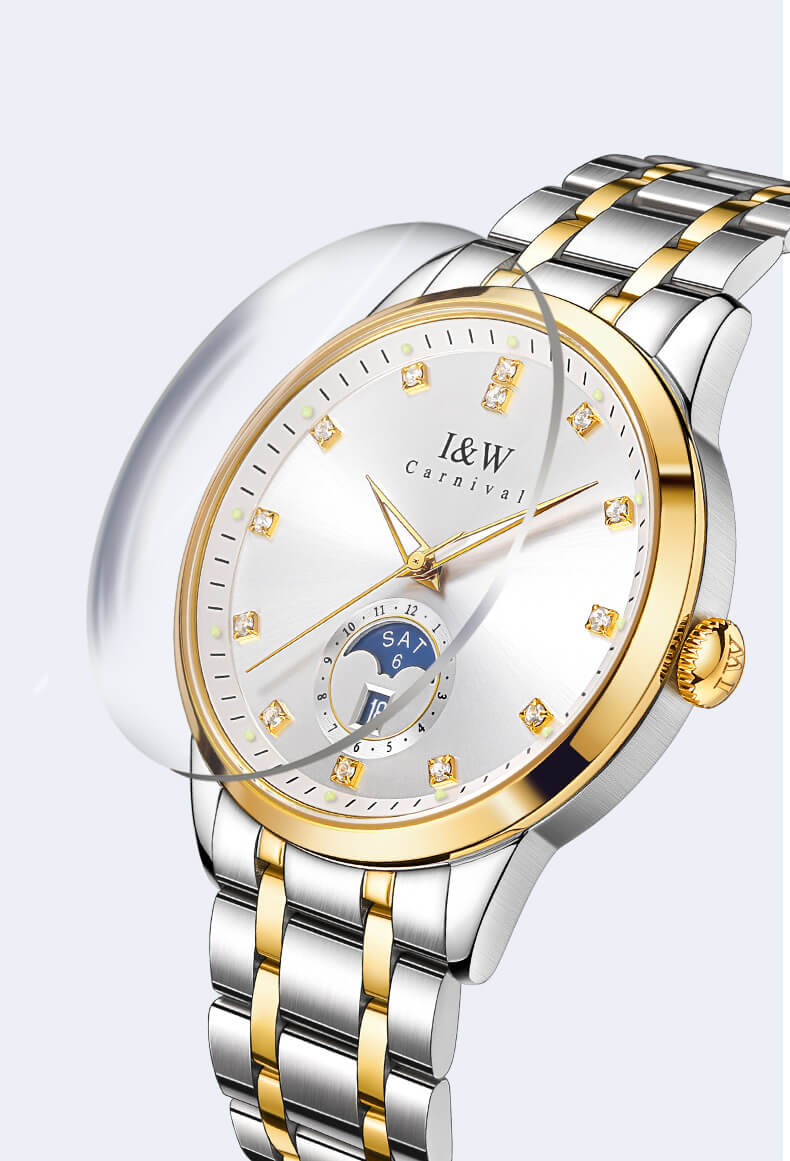 Đồng hồ nam chính hãng IW Carnival  IW625G-1 ,kính sapphire,chống xước,chống nước 50m,Bh 24 tháng,máy cơ (automatic)