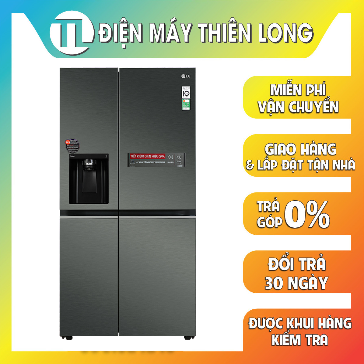 Tủ lạnh LG Inverter 635 lít GR-D257MC - Hàng chính hãng [Giao hàng toàn quốc]