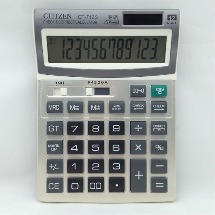 Máy tính bỏ túi 12 số ClTlZEN CT-712S đầy đủ full chức năng CAO CẤP Dùng cho kế toán
