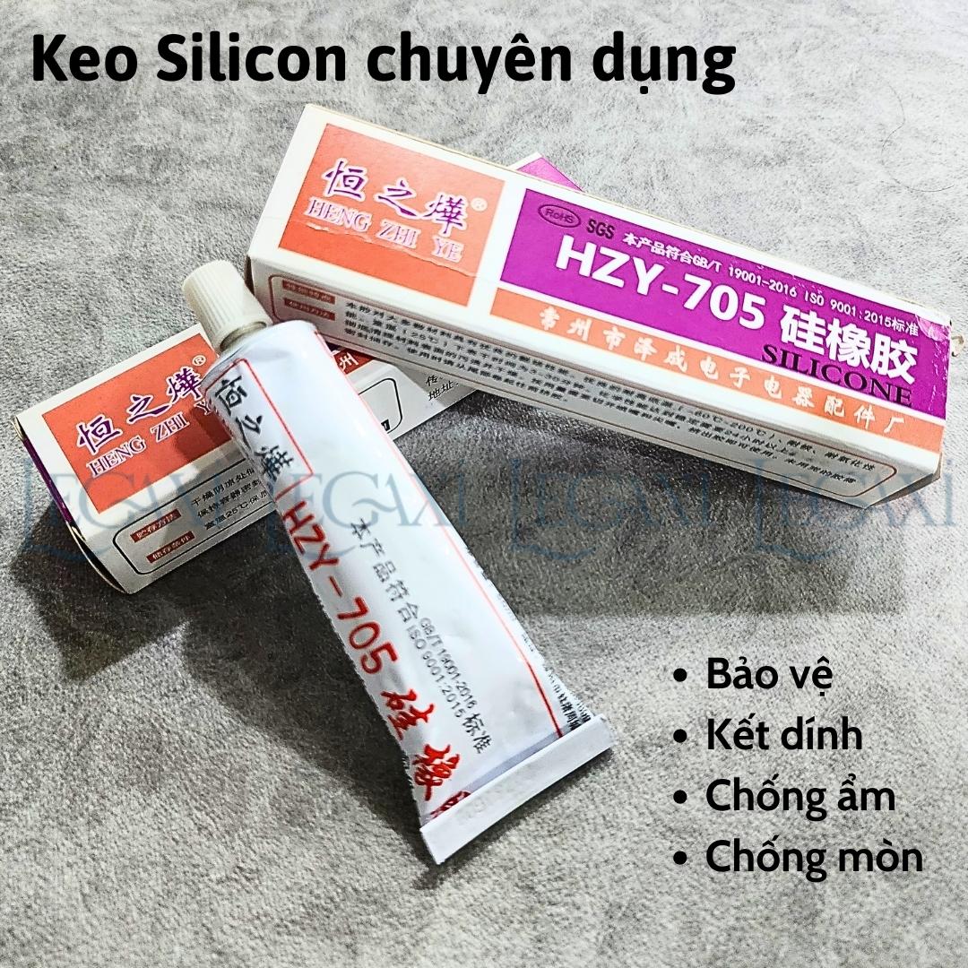 Keo Phủ mạch HZY-705 Silicon Trong suốt Bảo vệ bo mạch Chống ẩm Cách điện Chịu nhiệt Chống nước 50ml Legaxi