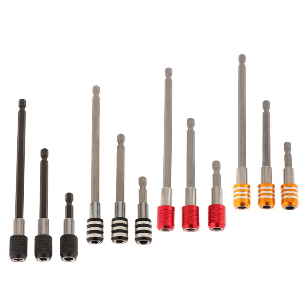 3Pcs Hex Shank Quick Release 1/4 Screwdriver Extension Drill Holder Bits