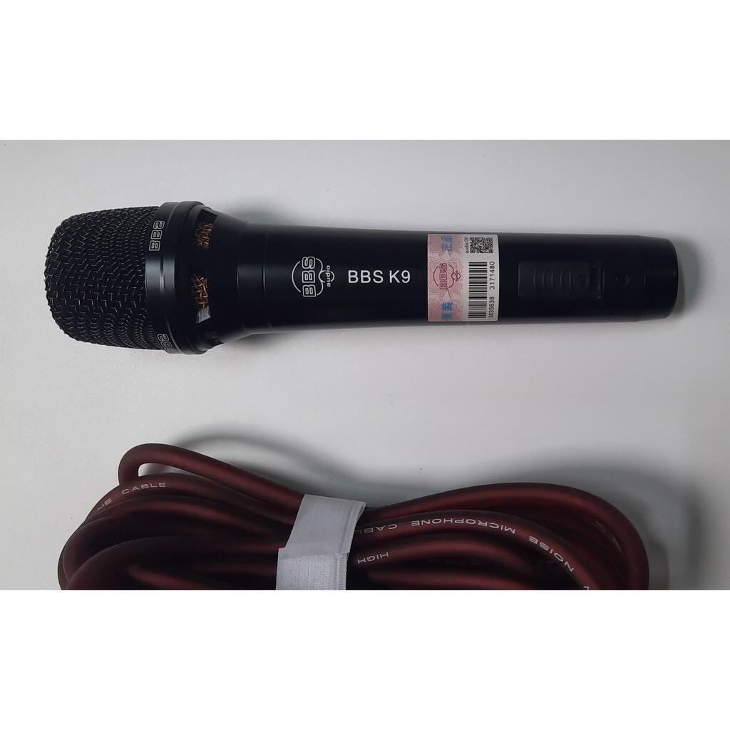 Micro BBS K9 hát karaoke chuyên nghiệp hát hay tiếng sáng dày trầm mic hút không hú không rè bảo hành 12 tháng