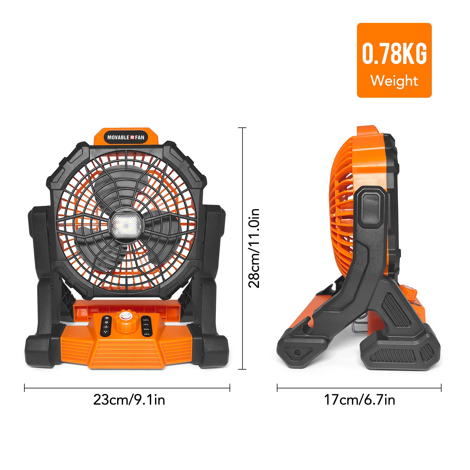 Quạt Máy Cắm Trại Kèm Đèn Pin 2 Trong 1 Tiện Nghi Phù Hợp Hoạt Động Ngoài Trời