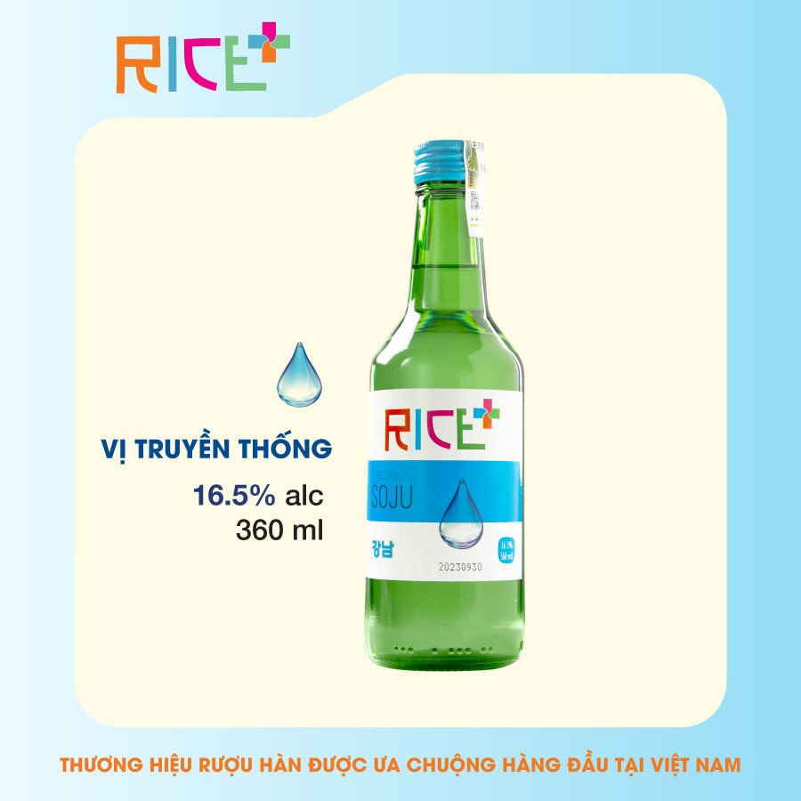 Rượu Soju Rice+ vị Truyền Thống