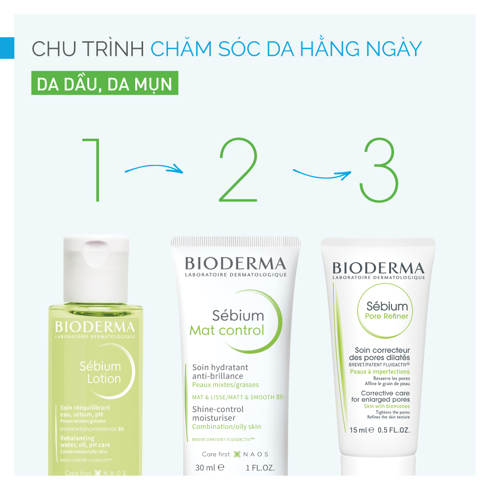 Kem dưỡng se nhỏ lỗ chân lông cho da hỗn hợp và da dầu Bioderma Sébium Pore Refiner - 15ml