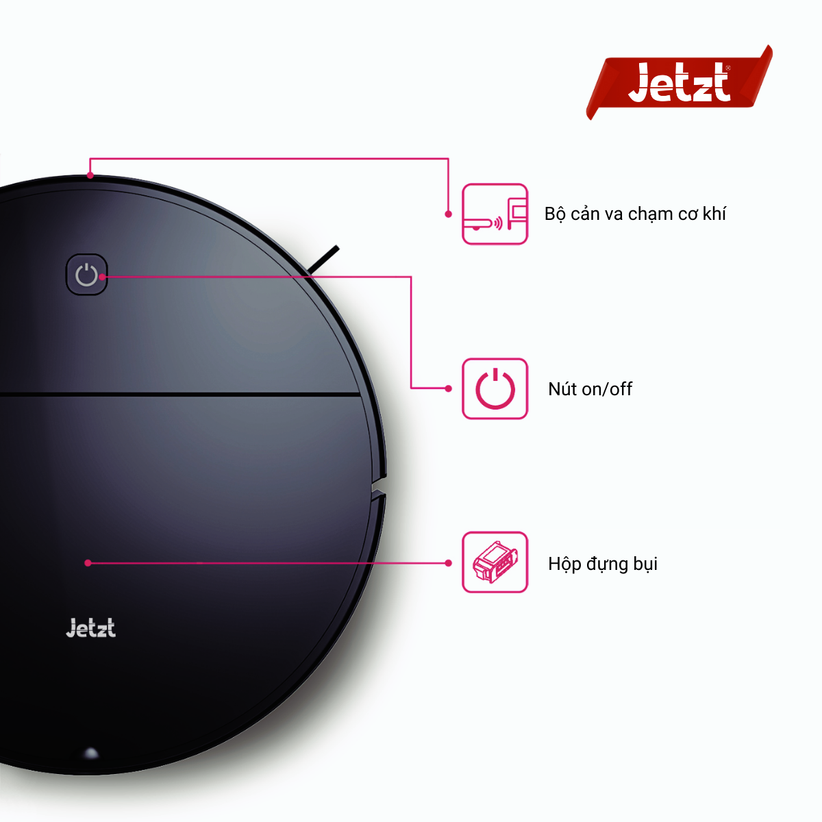 Robot hút bụi thông minh Jetzt F10, hàng chính hãng