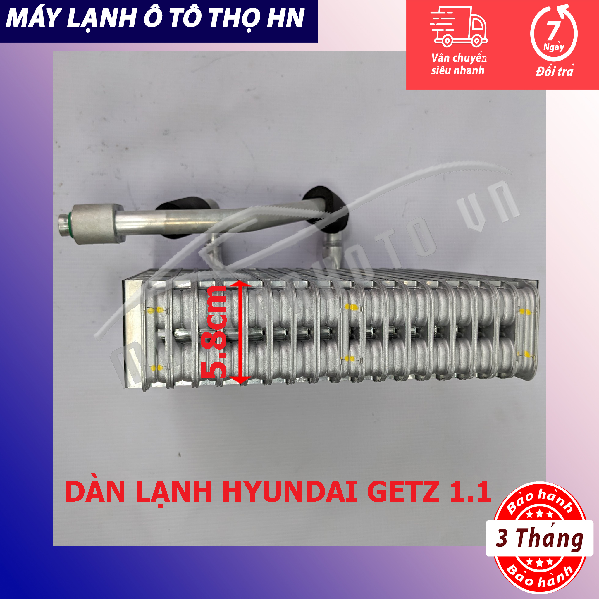 Dàn (giàn) lạnh Hyundai Getz 1.1 2006-2011 hàng xịn Thái Lan / Hàn Quốc (hàng chính hãng nhập khẩu trực tiếp)