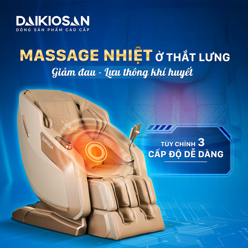 Ghế Massage Toàn Thân Daikiosan DKGM-30002 Chế Độ Không Trọng Lực, Công Nghệ AI, Scan Cơ Thể, 4D Massage