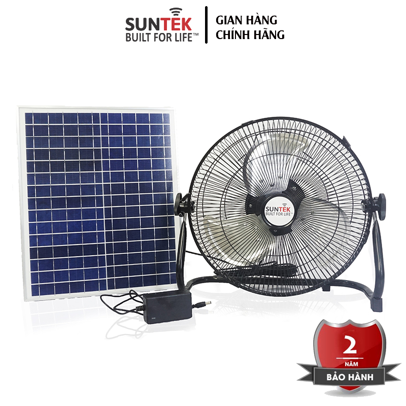 Quạt Tích Điện 2 trong 1 SUNTEK SF-01 Sạc Bằng Năng Lượng Mặt Trời kiêm Pin Dự Phòng - Hàng Chính Hãng - Bảo hành 2 năm