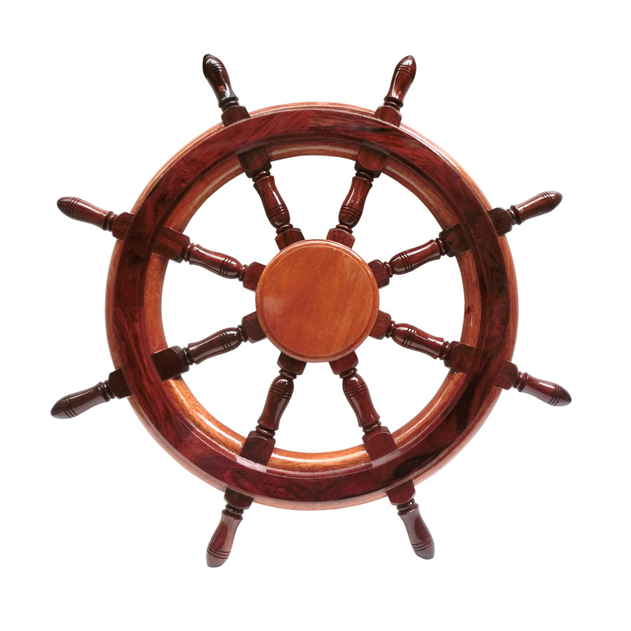 Vô lăng tàu gỗ trang trí Ø50cm