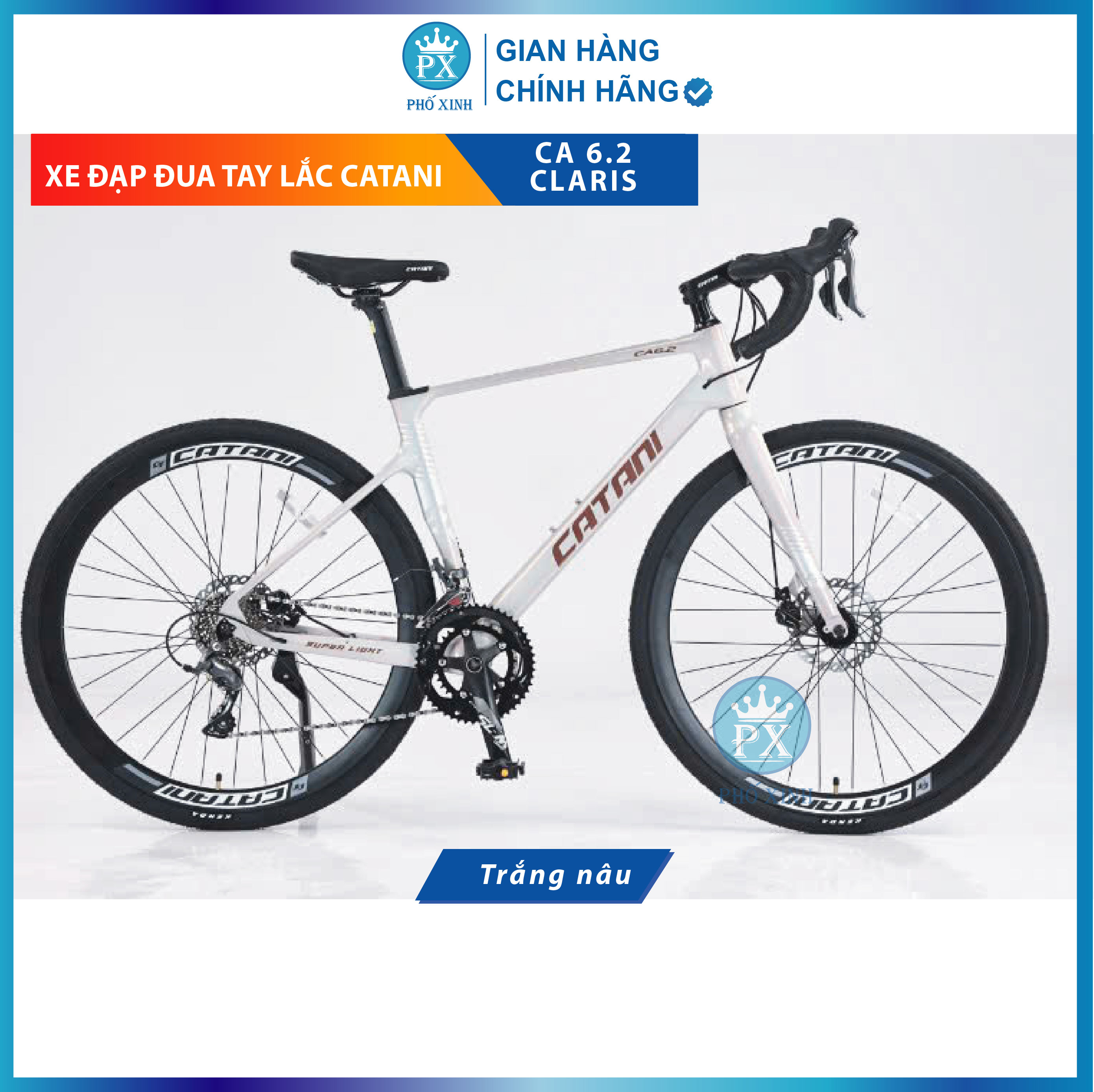 Xe Đạp cuộc, xe đạp đua Catani CA 6.2 700c Khung Nhôm Tay lắc