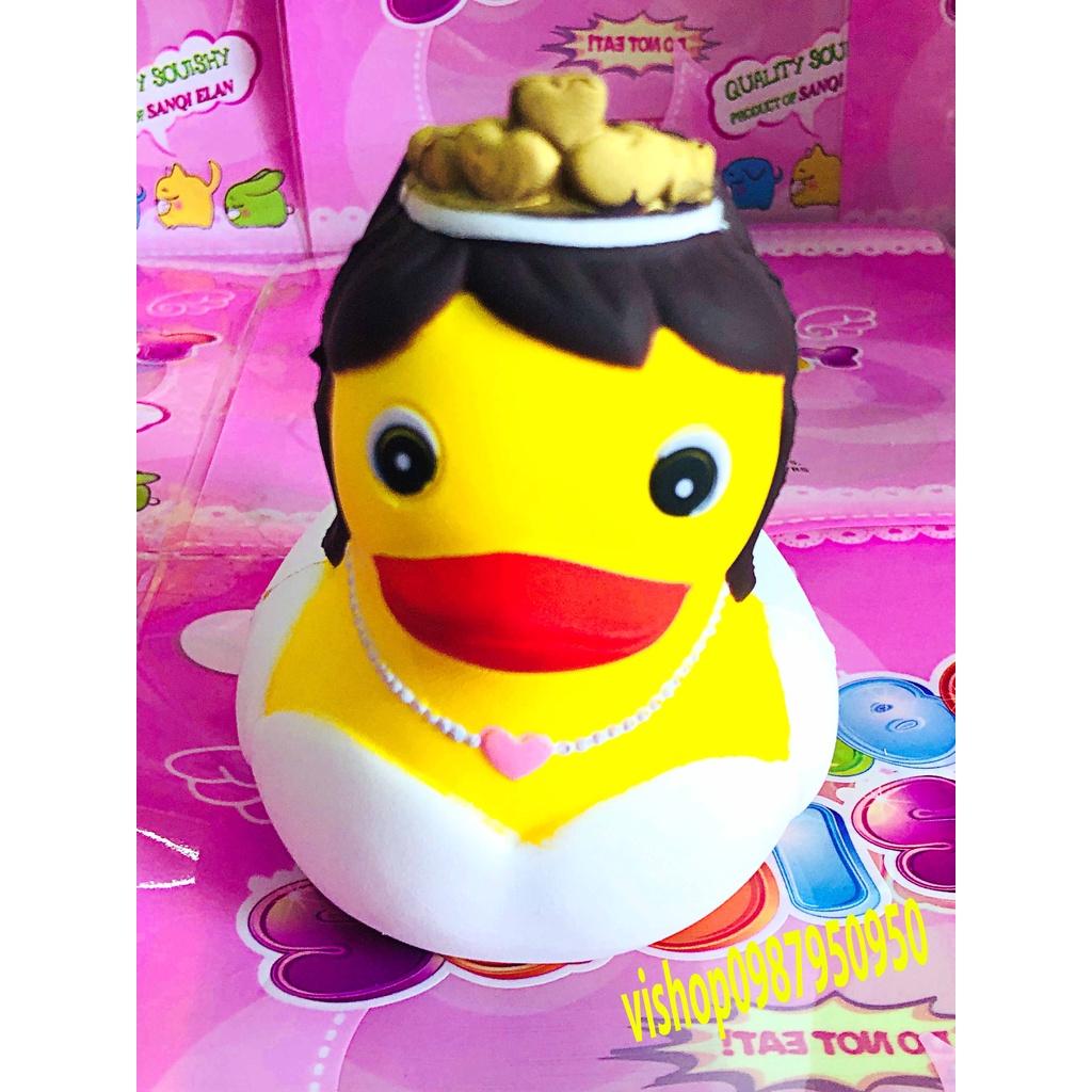 Squishy Lớn JUMBO Hình vịt tiểu thư đội vương miện Đồ Chơi Xốp Giảm Stress Hình mềm mịn dễ Thương đàn hồi Cho Bé