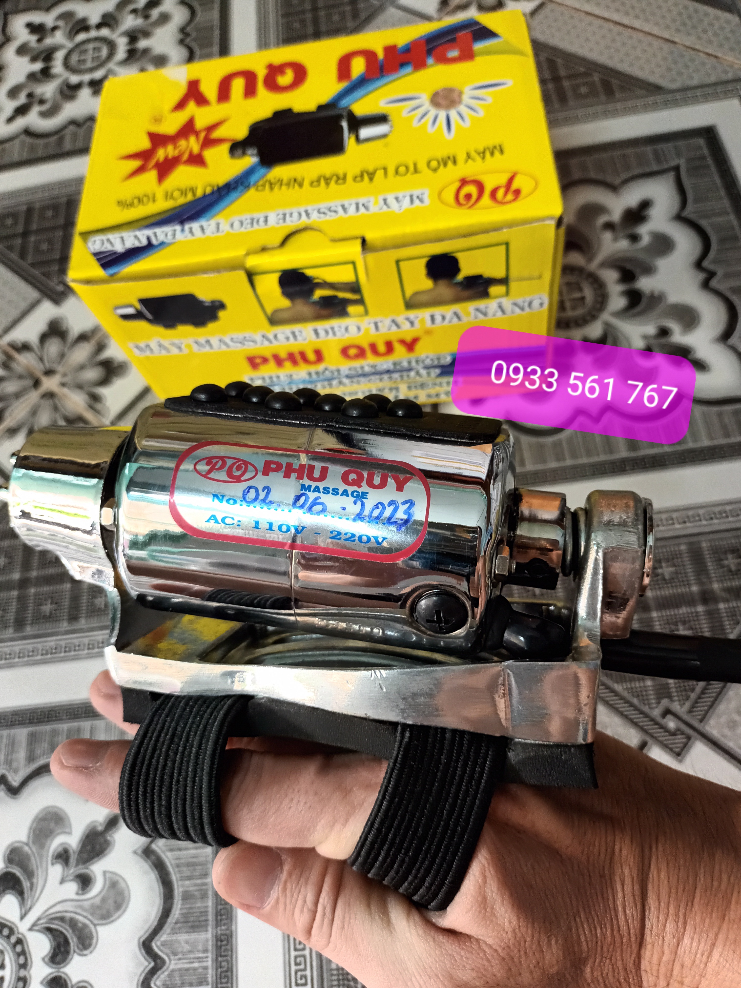 Máy Massage Đeo Tay Phú Quý LOẠI 1 (Tặng Kèm 1 Bộ Than)