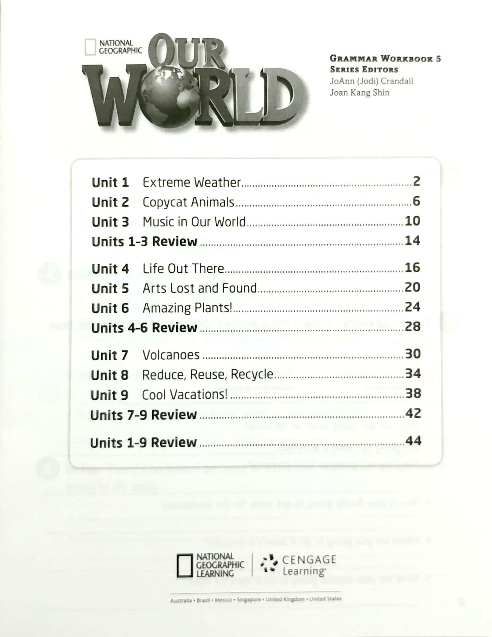 OUR WORLD AME 5 GRAMMAR WORKBOOK